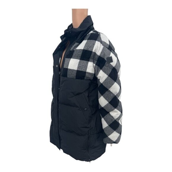 Woolrich Buffalo Check Water Repellent Puffy Down Coat Jacket NWOT - Picture 5 of 16